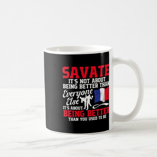 Savate Träning Kampsport Fransk Kickboxning Sav Kaffemugg (Höger)