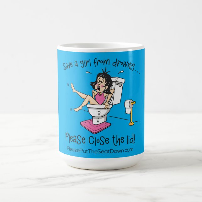 Save A Girl From Drowning Mug Kaffemugg (Center)