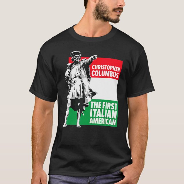 Save Columbus Day  Italian Pride T Shirt (Framsida)