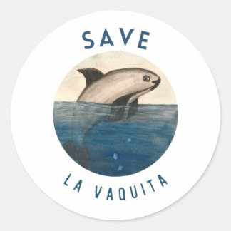 Save La Vaquita Runt Klistermärke