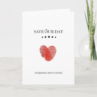 Save our day announcement folded invitation card kort