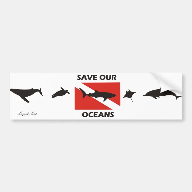 Save Our Oceans - Sticker Bildekal (Framsidan)