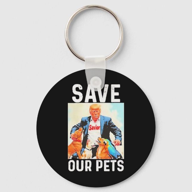Save Our Pets Trump Funny  Nyckelring (Framsida)