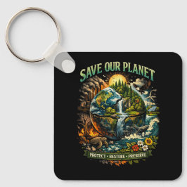 Save Our Planet Nyckelring