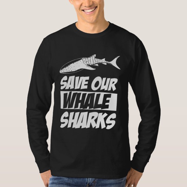 Save Our Whale Sharks Cool Animal T Shirt (Framsida)