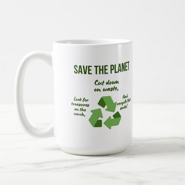 Save, Share, and Recycle Kaffemugg (Vänster)