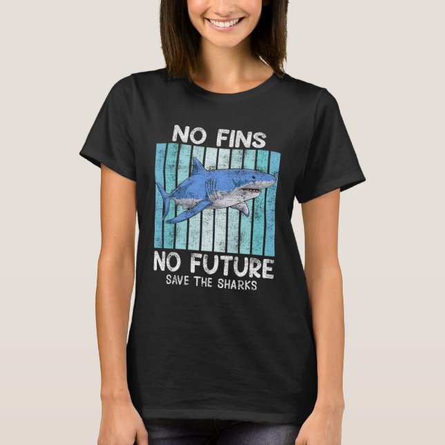 Save Sharks Animal Welfare Save the Ocean protecte T Shirt (Framsida)