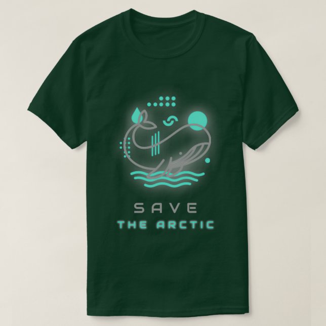 Save The Arctic Whale T Shirt (Design framsida)