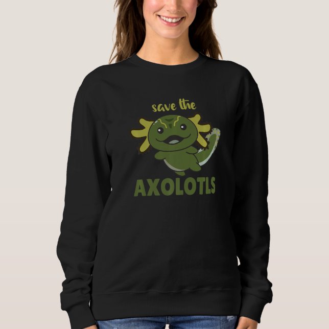 Save The Axolotl Cute Axolotl   T Shirt (Framsida)