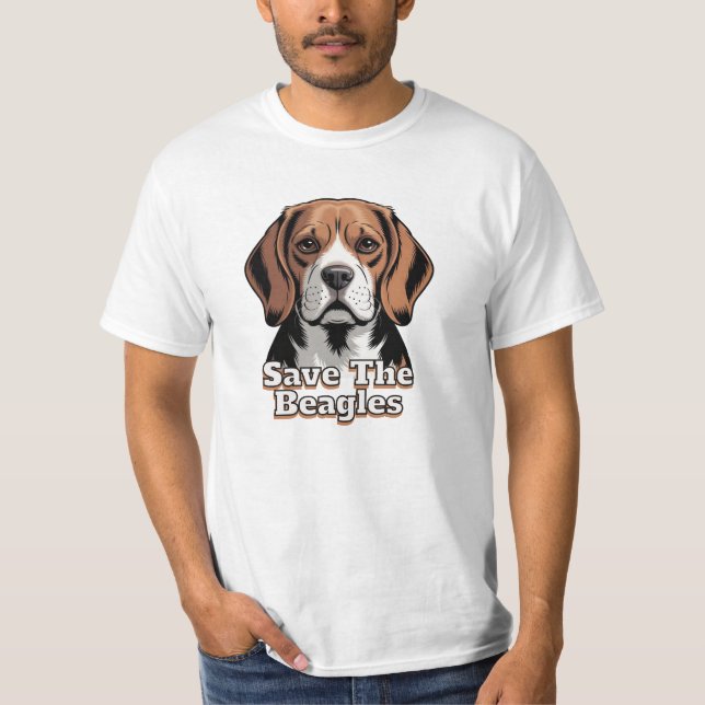 Save the Beagles | Dog Lovers T Shirt (Framsida)
