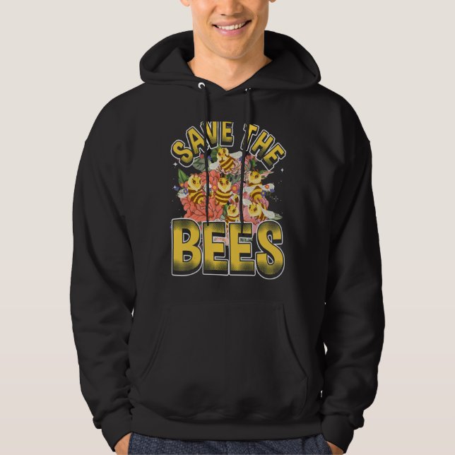 Save the bees Beekeeper cute honey bee costume 4 Hoodie (Framsida)