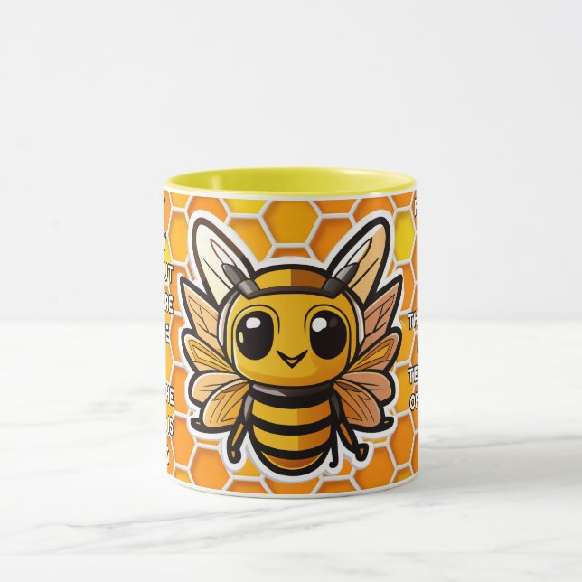 Save the Bees Inspirational Bee Honey Lover Gift  Mugg (Center)