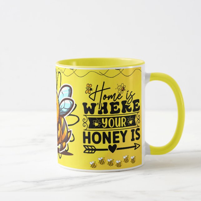 Save the Bees Inspirational Bee Honey Lover Gift  Mugg (Höger)