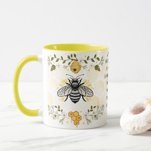 Save the Bees Inspirational Bee Honey Lover Gift  Mugg (Med munk)