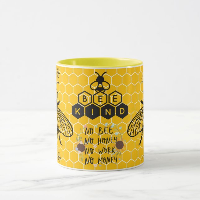 Save the Bees Inspirational Bee Honey Lover Gift  Mugg (Center)