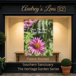 Save The Bees Plant Natives Floral Fleecefilt