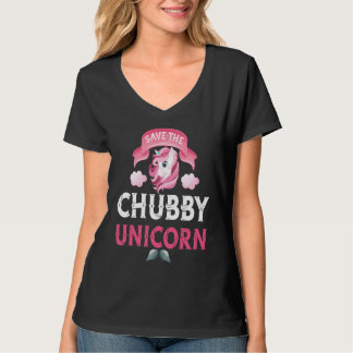 Save the Chubby Unicorn Girl T Shirt