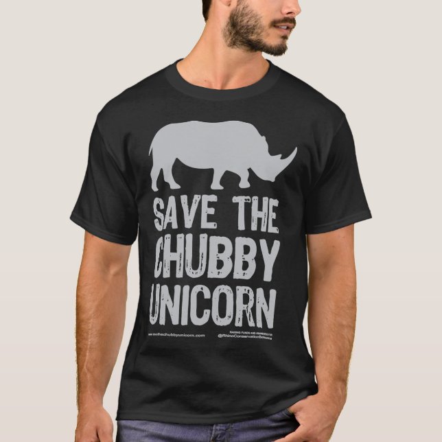 Save The Chubby Unicorn - Grey Classic T-Shirt (Framsida)