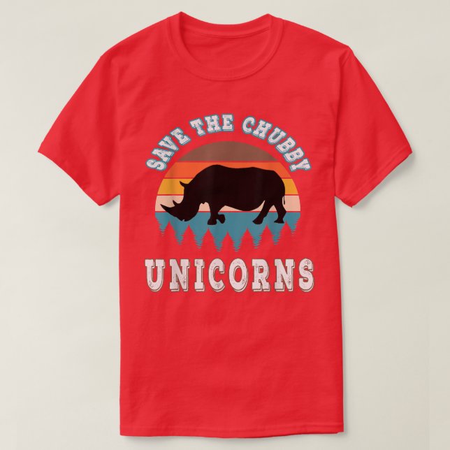 Save the chubby unicorns T-Shirt (Design framsida)