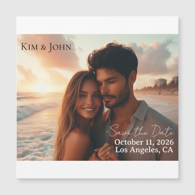 Save the Date Announcement Magnet (Framsida)