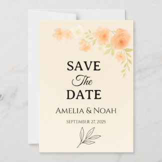 Save The Date Card | Elegant Minimalist Design | Magnetisk Inbjudningskort