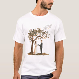 Save The Date Elegant Script Minimal Design T Shirt