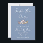 Save The Date Flat Announcement Card Meddelande<br><div class="desc">Save the date for your coastal wedding!</div>