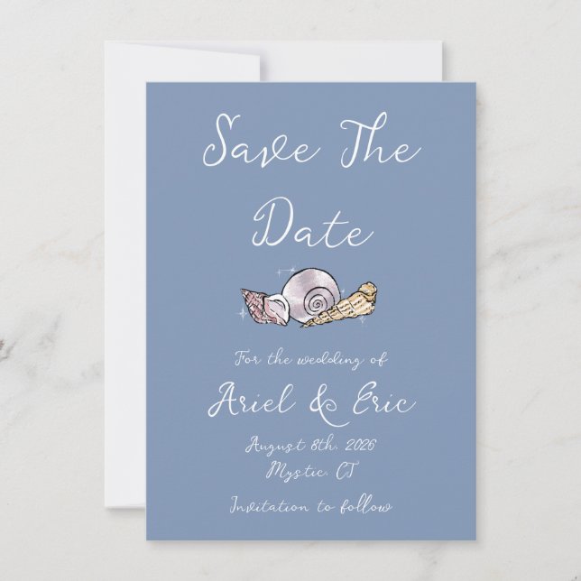 Save The Date Flat Announcement Card Meddelande (Framsida)