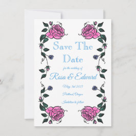 Save The Date Flat Announcement Card Meddelande