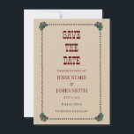 Save The Date Flat Announcement Card Meddelande<br><div class="desc">Save the date for your western wedding!</div>