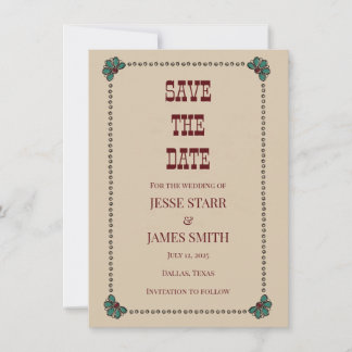 Save The Date Flat Announcement Card Meddelande