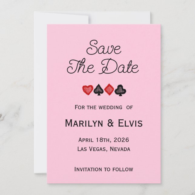 Save The Date Flat Announcement Card Meddelande (Framsida)