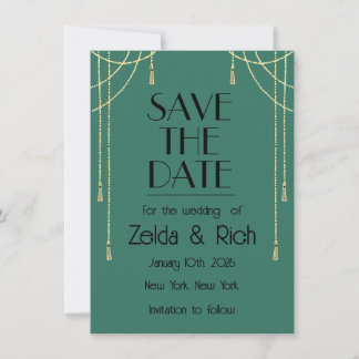 Save The Date Flat Announcement Card Meddelande