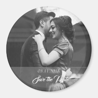 Save the date Fotomagneet met datum en foto Magnet