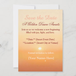 Save the Date – Golden Dawn | Elegant New Year or Spara Datumet