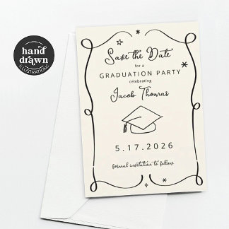 Save the Date Graduation Card Inbjudningar