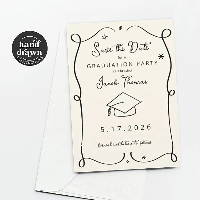 Save the Date Graduation Card Inbjudningar (Skapare uppladdad)
