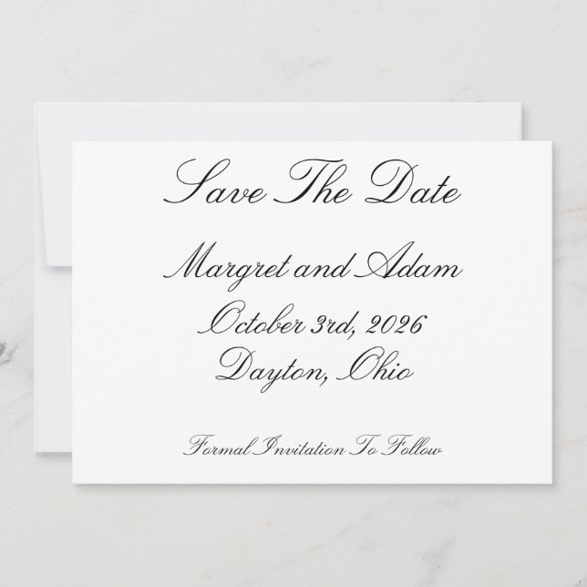 Save The Date Inbjudningar (Framsida)