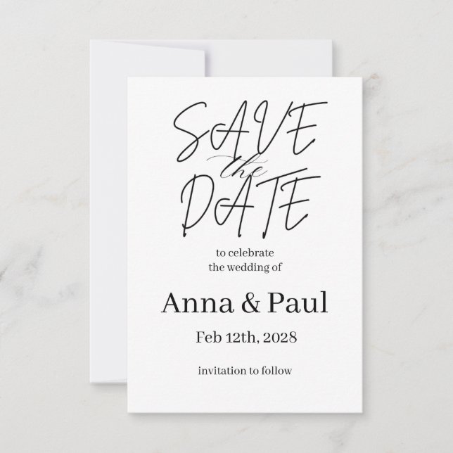 SAVE THE DATE Invitation Inbjudningar (Framsida)