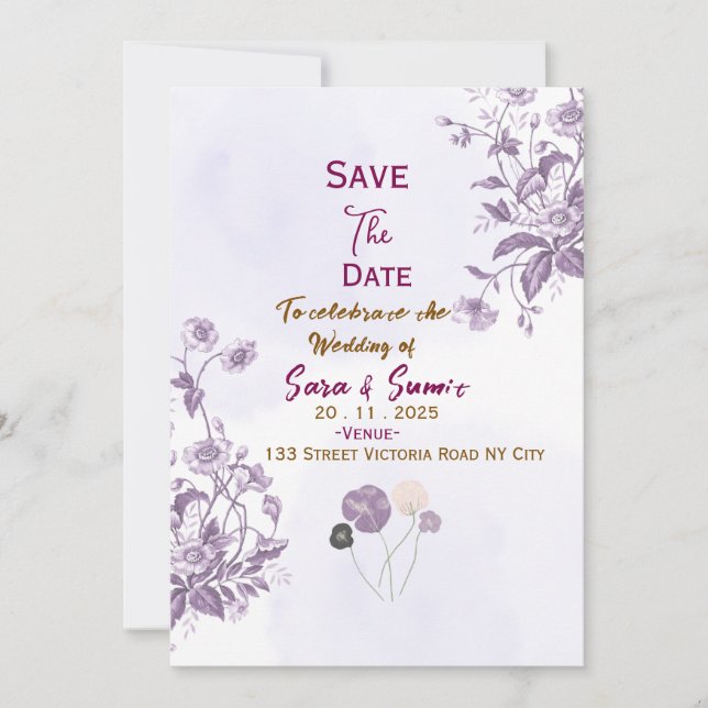 Save the Date Invitations  Inbjudningar (Framsida)