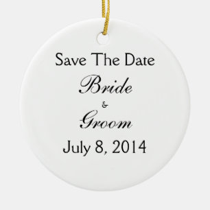 Save The Date Julgransprydnad Keramik
