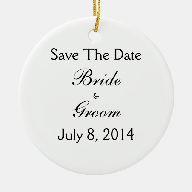 Save The Date Julgransprydnad Keramik (Framsidan)