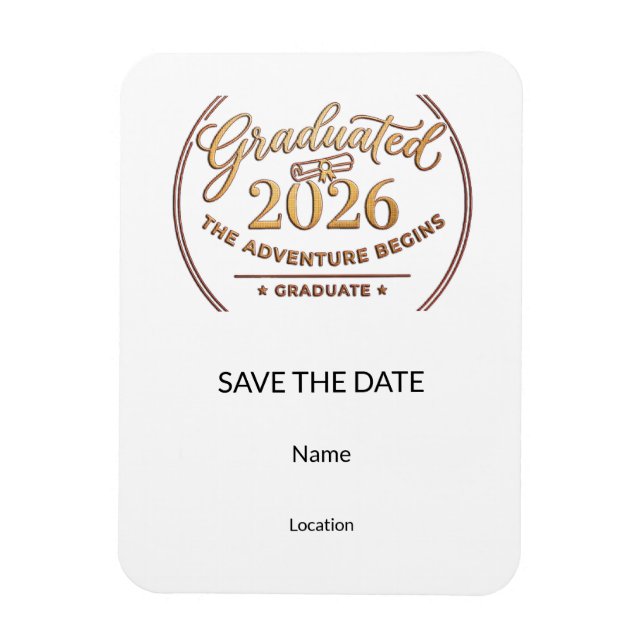 Save the Date Magnet / Imán Graduación (Vertikal)
