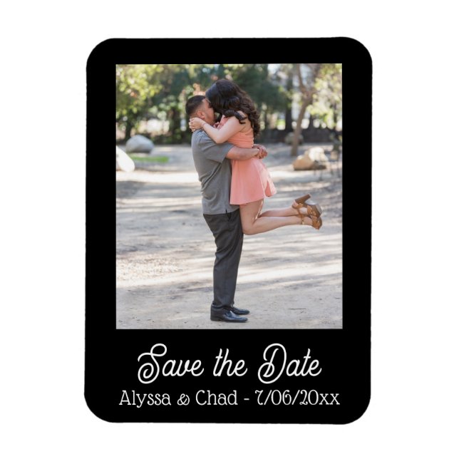 Save the date magnet personalized photo (Vertikal)