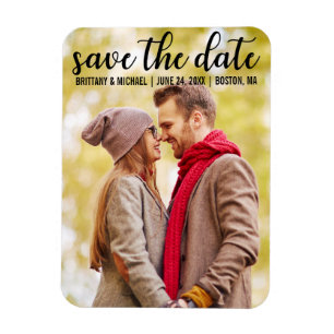 Save The Date Meddelande om modern Förlovning Magnet