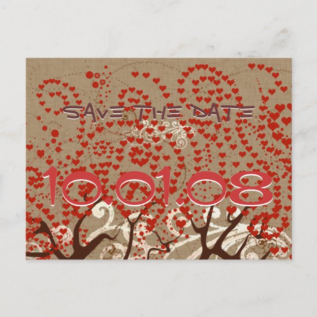 Save The Date Meddelande Vykort (Framsida)