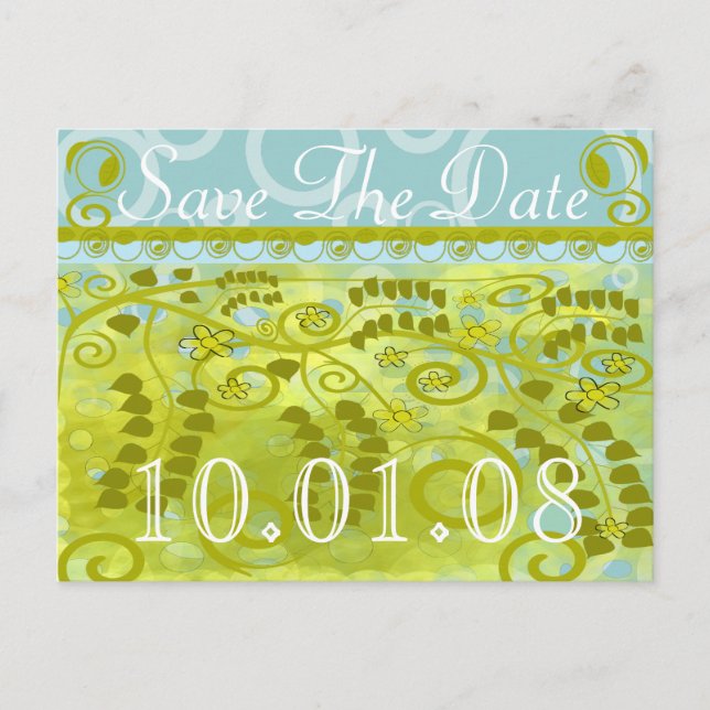 Save The Date Meddelande Vykort (Framsida)