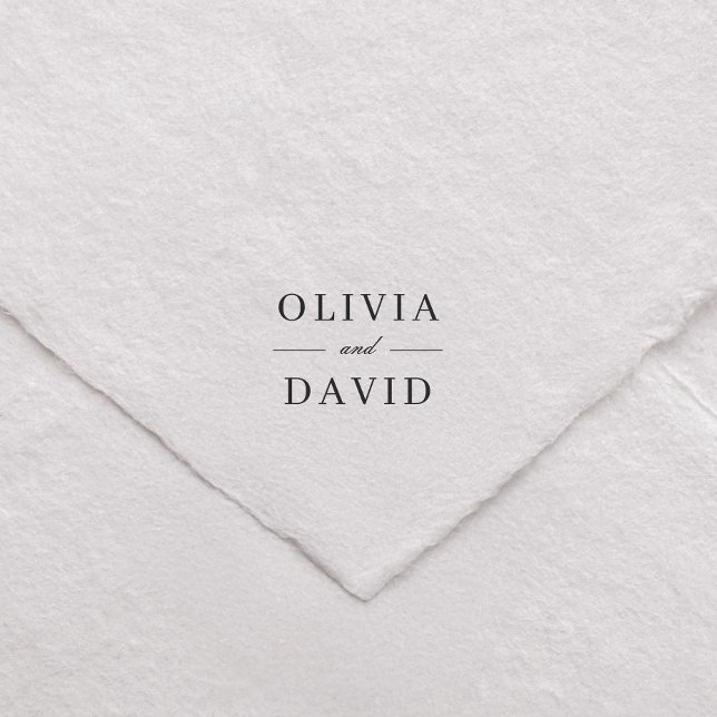 Save The Date Monogram Wedding Couple Name Självfärgande Stämpel (Skapare uppladdad)