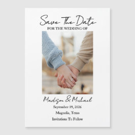 Save The Date Photo Thin Magnetic Card Magnetisk Inbjudningskort