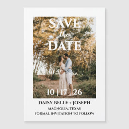 Save The Date Photo Thin Magnetic Card Magnetisk Inbjudningskort